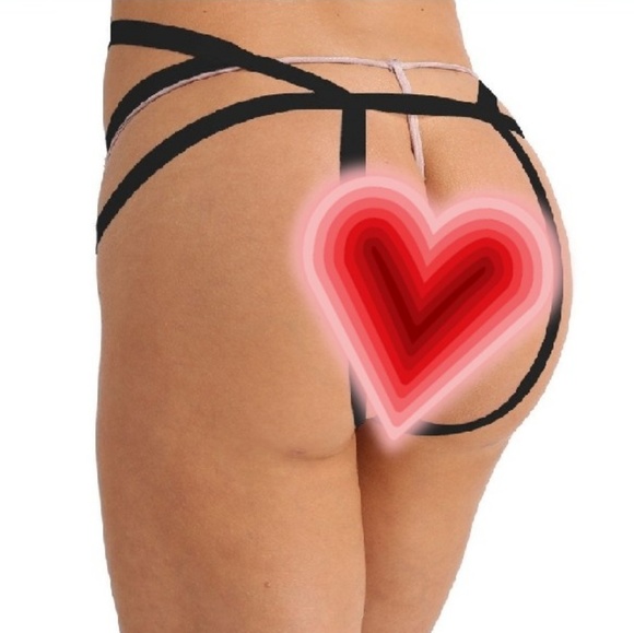 Black Sexy Strappy & Stretchy Body Harness Panty - Picture 3 of 7